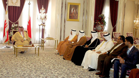 King meeting journalists