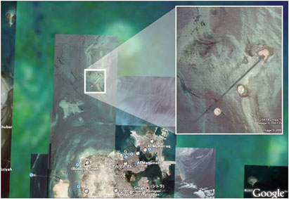 Fasht Al-Jarem, Google Earth
