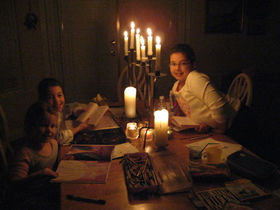 homework by candlelight by Michele