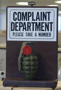 Complaint dept - customer support