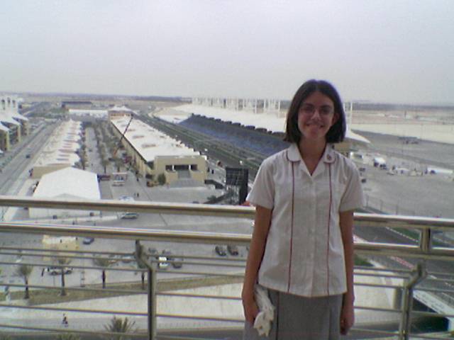 Hanan at the Bahrain International Circuit - birthday treat!