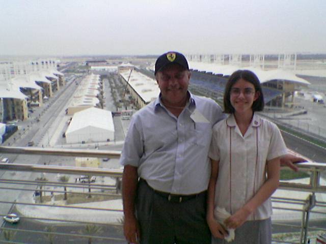 Hanan at the Bahrain International Circuit - birthday treat!