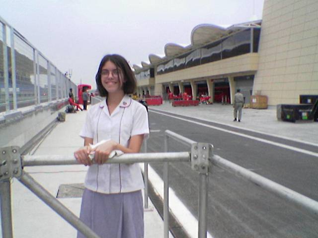 Hanan at the Bahrain International Circuit - birthday treat!