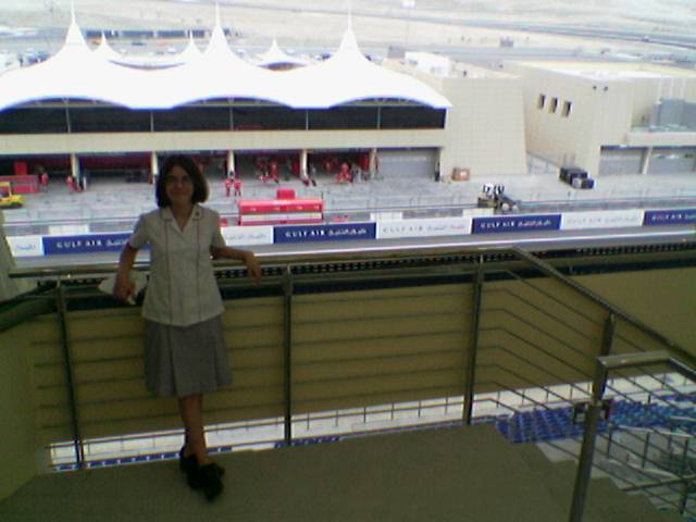Hanan at the Bahrain International Circuit - birthday treat!