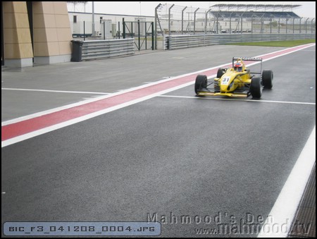 F3 car entering the pit-lane at the Bahrain International Circuit [BIC] on December 8th, 2004