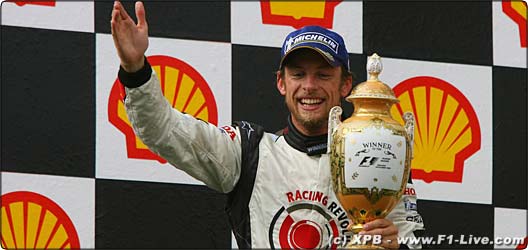 Button wins the Hungarian F1 Grand Prix, first time ever!