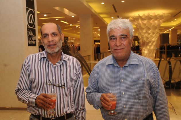 Bahraini artists Abbas Yousif and Jabbar Alghadban (courtesy Alwasat Newspaper)