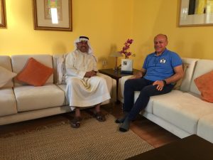 Ebrahim Busaad interviewed for Nasser Al-Yousif's documentary (pictures by Ali Salman)